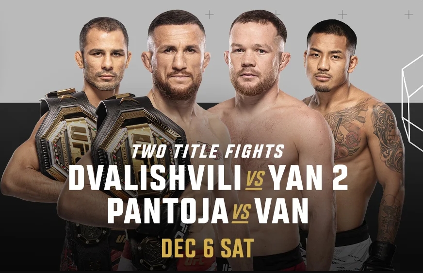 Trực tiếp UFC 323: Dvalishvili vs Yan 2, Pantoja vs Van