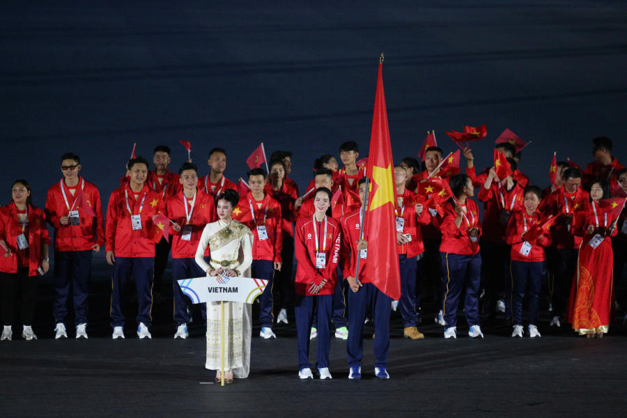 Những hình ảnh của đoàn thể thao Việt Nam tại lễ khai mạc SEA Games 33 Những hình ảnh của đoàn thể thao Việt Nam tại lễ khai mạc SEA Games 33