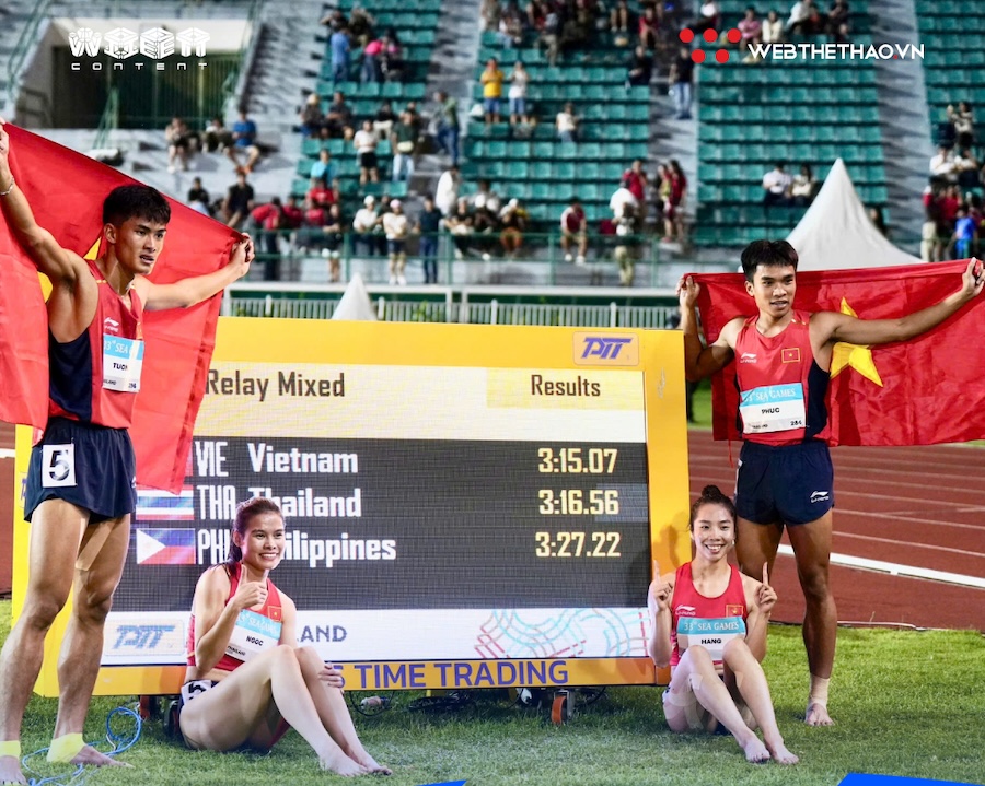 Điền kinh Việt Nam trả nợ kỷ lục Thái Lan nội dung 4x400m SEA Games