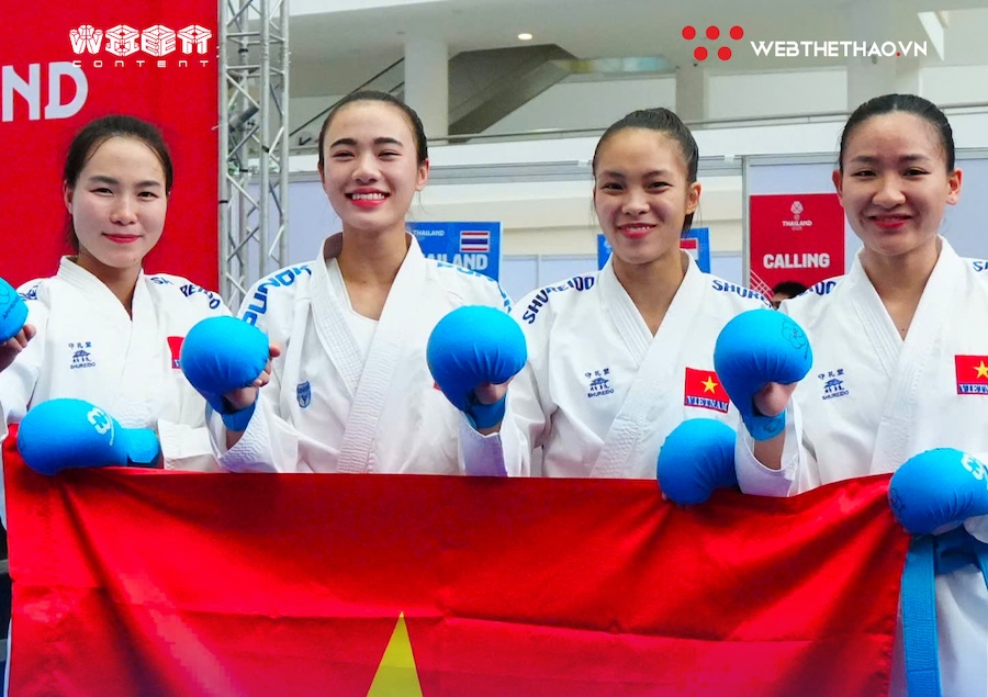 Karate tiếp tục giành Vàng SEA Games 33 nội dung Kumite đồng đội nữ Karate tiếp tục giành Vàng SEA Games 33 nội dung Kumite đồng đội nữ