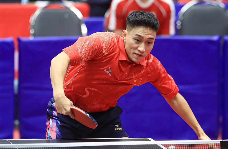 Nguyễn Anh Tú vào tứ kết bóng bàn đơn nam SEA Games 33, cùng nhánh với Quek Izzac