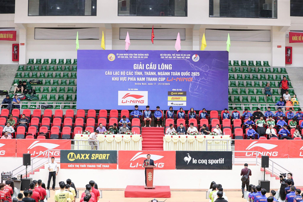 Chính thức khai mạc giải cầu lông các tỉnh, thành, ngành toàn quốc 2025 - khu vực phía nam - tranh cúp Li-Ning