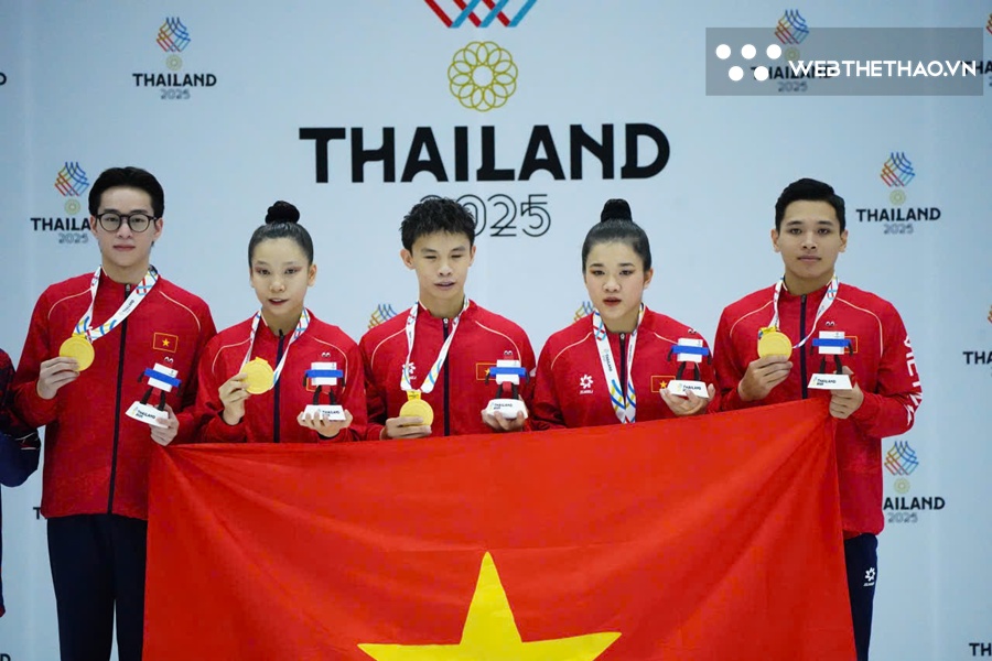 Thể dục aerobic Việt Nam mang đẳng cấp thế giới, hạ Thái Lan để giành HCV SEA Games 33
