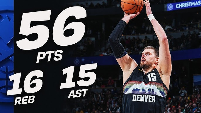 Kỷ lục NBA: Nikola Jokic ghi 56 điểm, phá vỡ thành tích của Stephen Curry trong ngày Giáng sinh