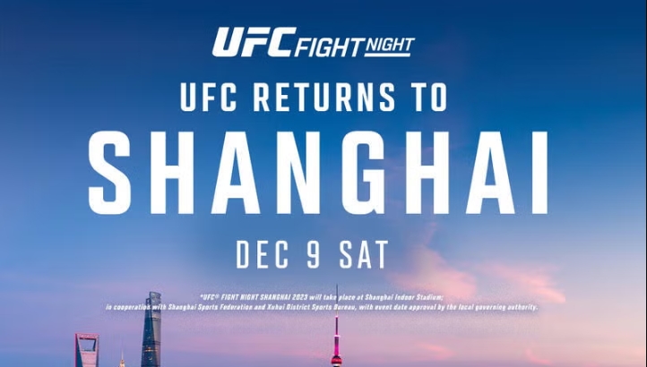 UFC trở lại Thượng Hải với Fight Night vào ngày 29/8/2026
