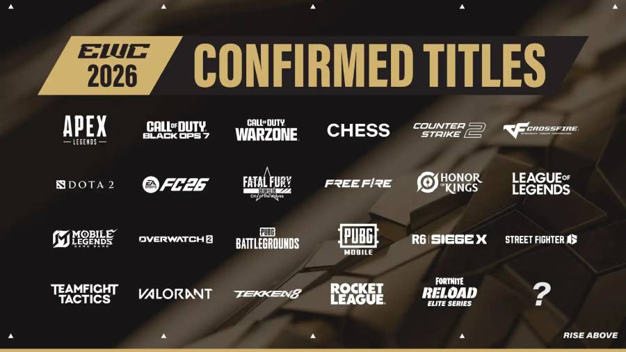 Danh sách các môn thi đấu Esports World Cup 2026