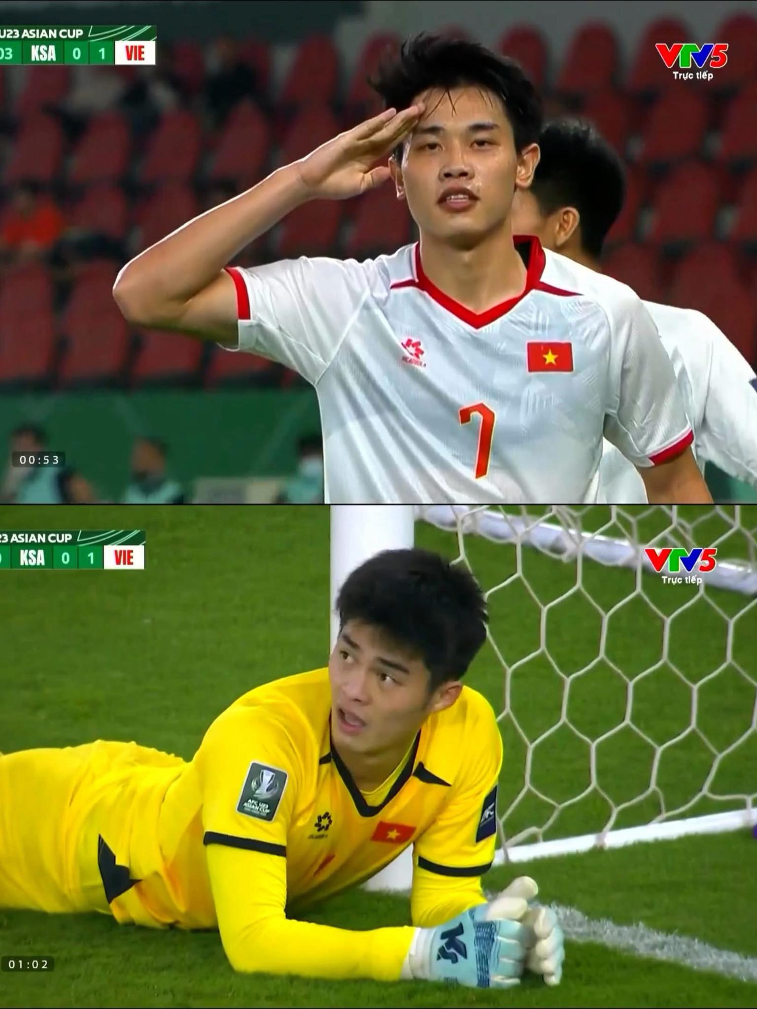Trần Trung Kiên và Đình Bắc: Ai hay nhất trận U23 Việt Nam vs U23 Saudi Arabia?