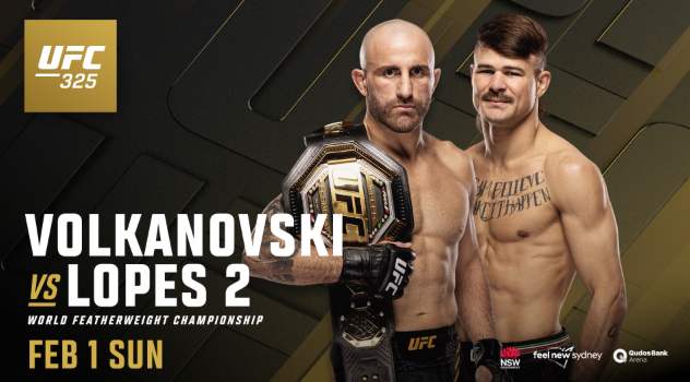 Trực tiếp UFC 325: Alexander Volkanovski vs. Diego Lopes 2