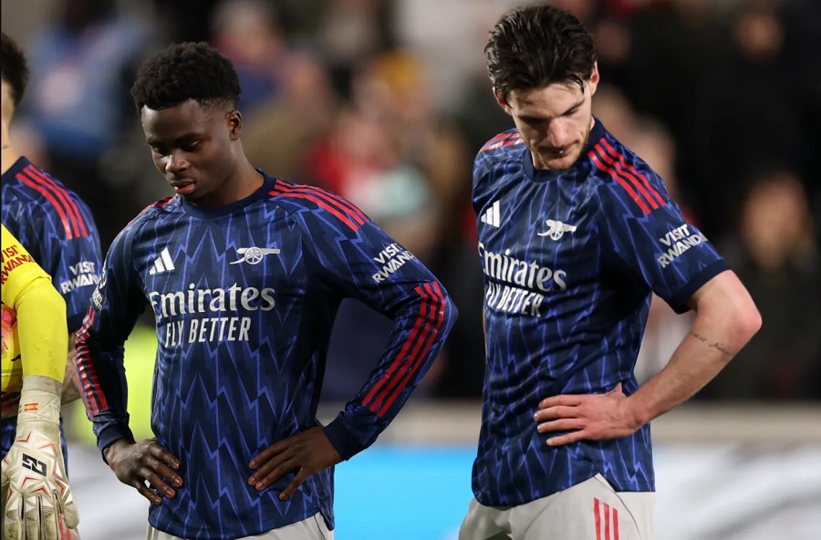 Bảng xếp hạng Ngoại hạng Anh sau khi Arsenal bị cầm hoà