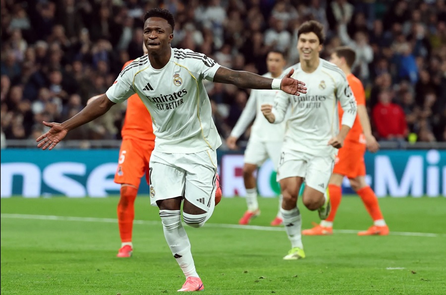 Vinicius lập cú đúp penalty, Real Madrid được hưởng nhiều phạt đền nhất châu Âu