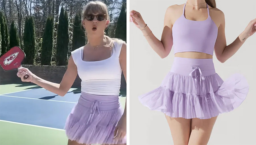 V&aacute;y pickleball 60 USD của Taylor Swift g&acirc;y &ldquo;sốt&rdquo; mạng x&atilde; hội