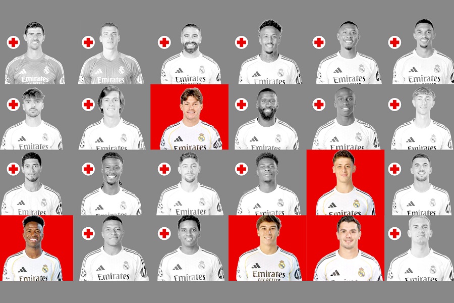 51 lượt cầu thủ của Real Madrid bị chấn thương và chỉ 5 người "lành lặn"