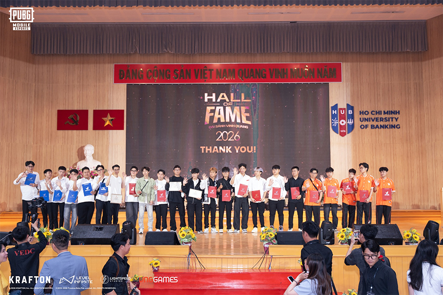 Vinh danh VĐV PUBG Mobile tại Hall of Fame - Đại Sảnh Vinh Quang 2026
