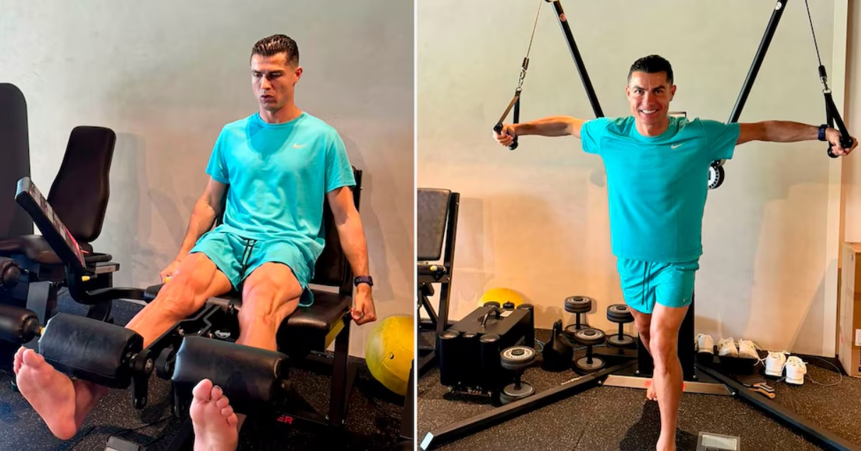 Hình ảnh ấn tượng mà Cristiano Ronaldo chia sẻ về việc tập luyện ở tuổi 41