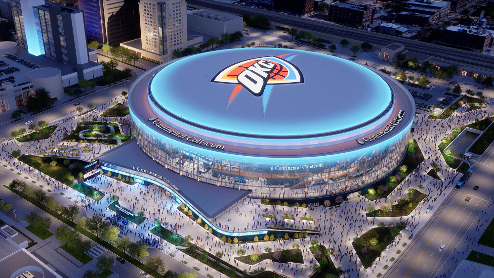 Kỷ nguyên mới của ĐKVĐ NBA Oklahoma City Thunder gắn liền với siêu sân vận động Continental Coliseum