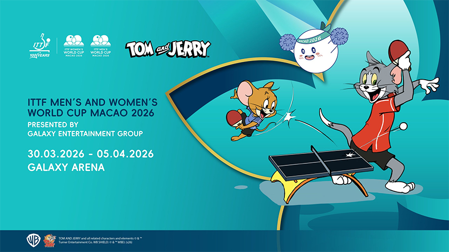Tom & Jerry “đổ bộ” World Cup Macao 2026: Cú bắt tay lịch sử giữa bóng bàn và hoạt hình huyền thoại