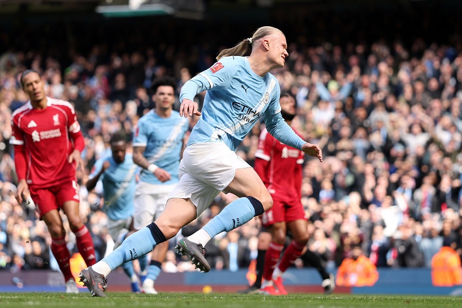 Phản ứng của Haaland sau hat-trick "đặc biệt" cho Man City ở FA Cup