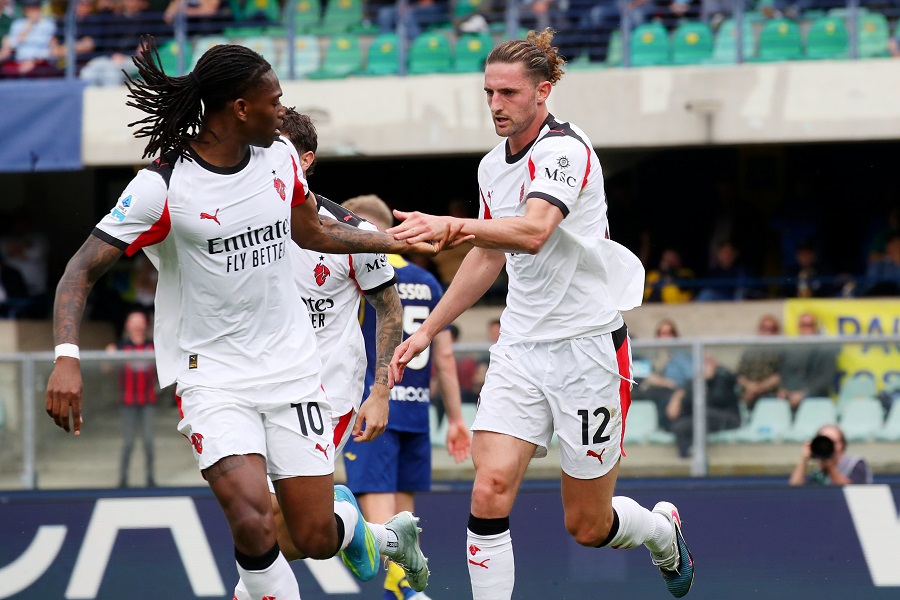 Leao kiến tạo, Rabiot ghi bàn đưa AC Milan lên chiếm ngôi nhì bảng Serie A