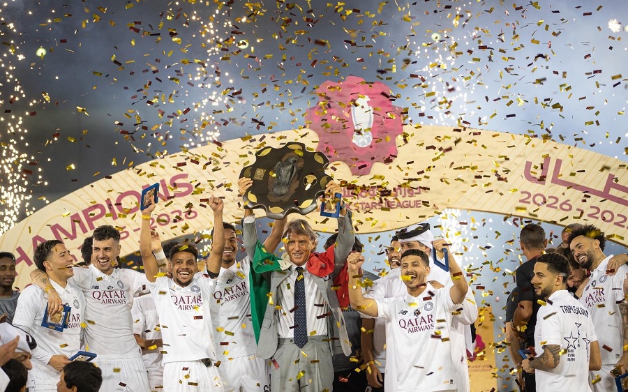 Mancini vô địch Qatar cùng Al Sadd sau khi danh hiệu bị trì hoãn