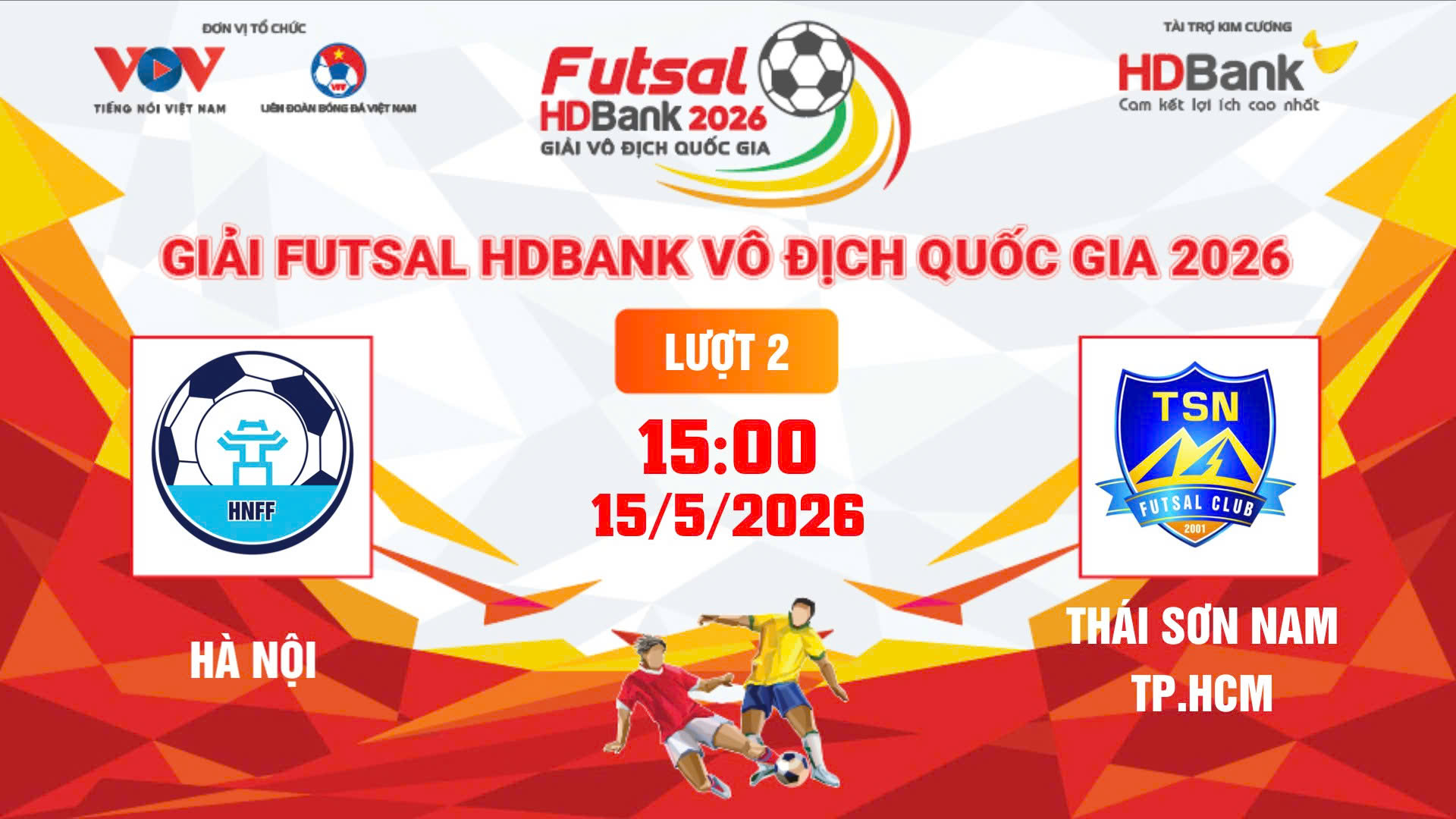Link xem trực tiếp futsal HDBank VĐQG 2026: Hà Nội vs Thái Sơn Nam