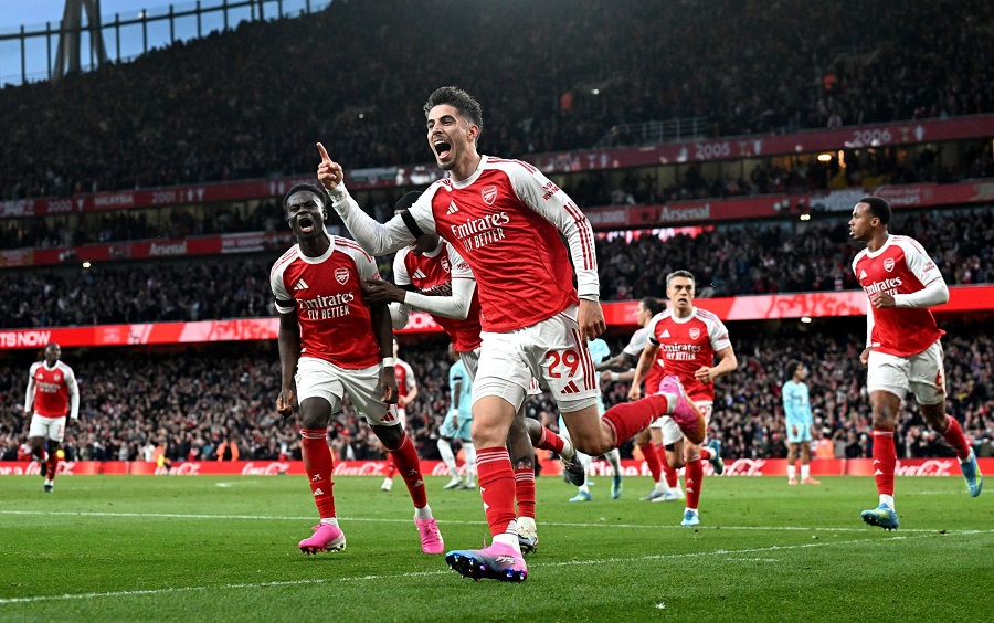 Bảng xếp hạng Ngoại hạng Anh mới nhất sau khi Arsenal thắng vòng áp chót