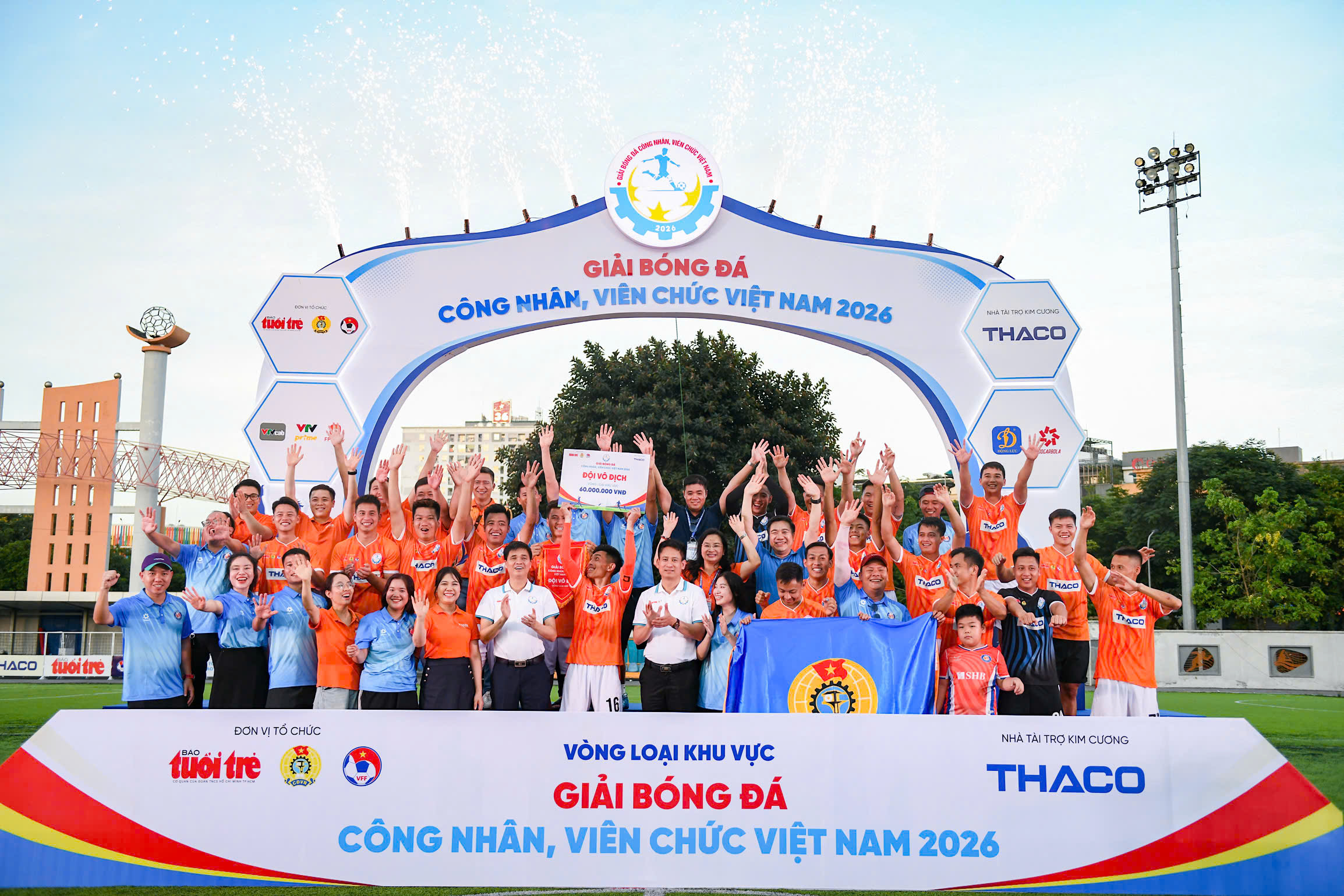 Công đoàn Ngân Hàng Việt Nam vô địch vòng loại phía Bắc Giải bóng đá công nhân, viên chức Việt Nam