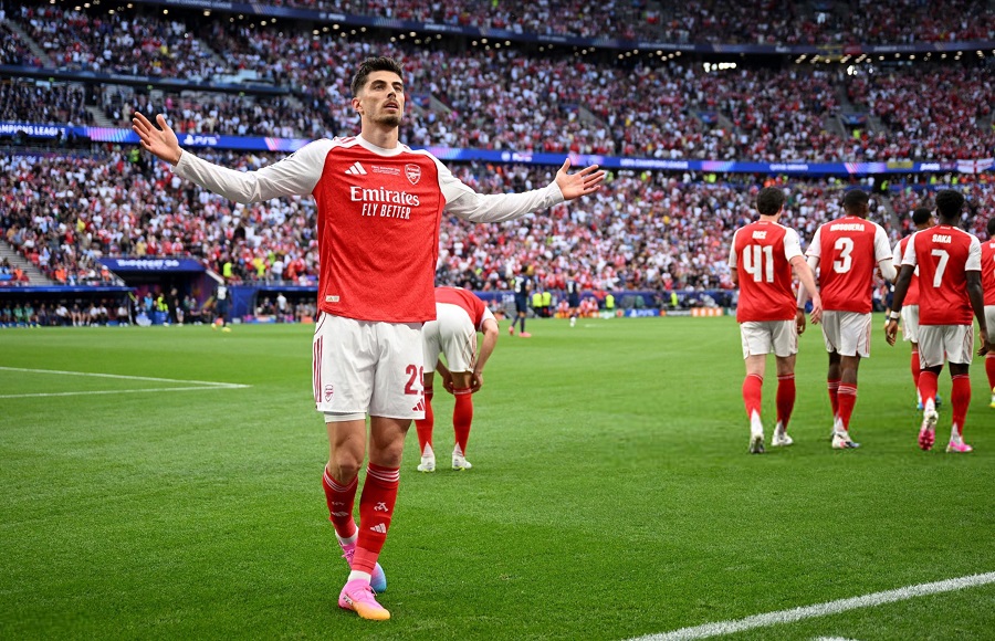 Cận cảnh pha dứt điểm thành bàn tuyệt đẹp của Havertz ở trận chung kết Champions League