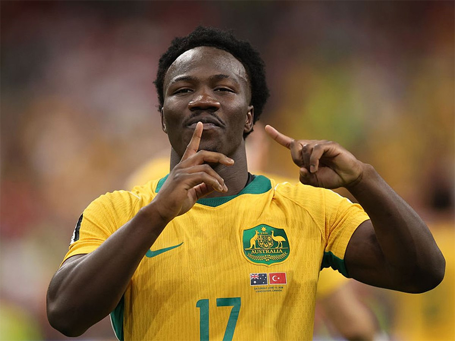 Irankunda trở thành cầu thủ trẻ nhất Australia ghi bàn ở World Cup