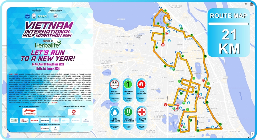 Cung đường chạy 21km mới cập nhật của Giải Bán Marathon Quốc tế Việt Nam 2024 tài trợ bởi Herbalife Cung đường chạy 21km mới cập nhật của Giải Bán Marathon Quốc tế Việt Nam 2024 tài trợ bởi Herbalife