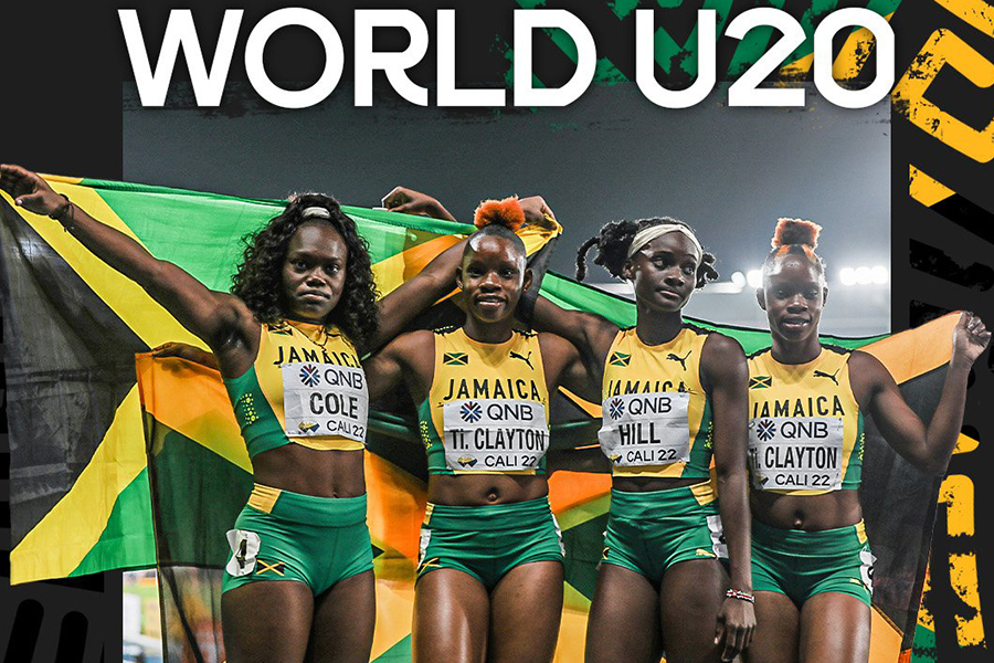 Kỷ lục U20 thế giới chạy 4x100m nữ bị x&ocirc; đổ bởi c&aacute;c &ldquo;thần đồng&rdquo; Jamaica