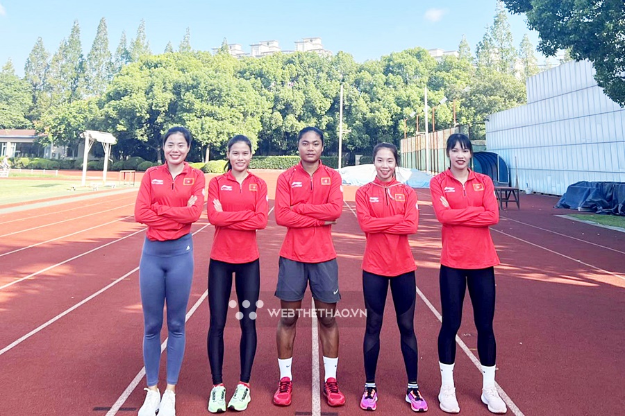 Tổ chạy 4x400m nữ Việt Nam ổn định tập luyện ở Thượng Hải, chờ ngày “săn vàng” ASIAD 19