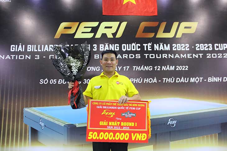 Giải Billiard Carom 3 băng Peri Cup Tour 2: Cao thủ như mây với Quốc Nguyện, Ngô Đình Nại