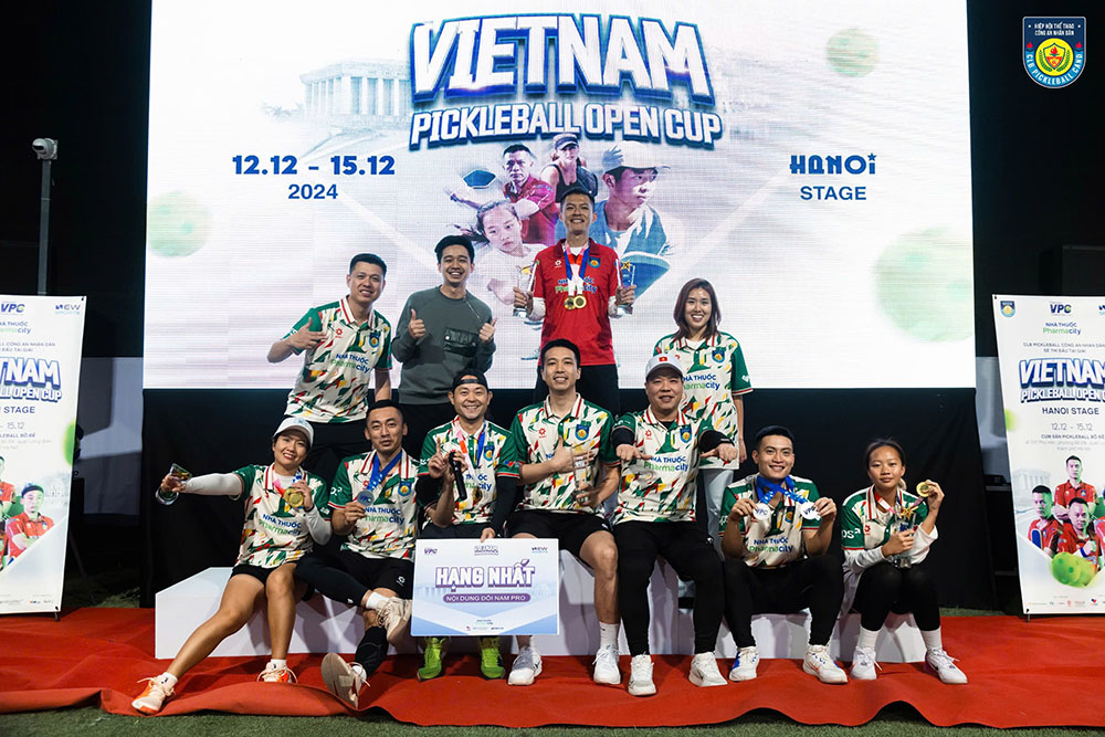 Đội C&ocirc;ng An Nh&acirc;n D&acirc;n đại thắng tại Vietnam Pickleball Open Cup 2024 &ndash; Hanoi Stage