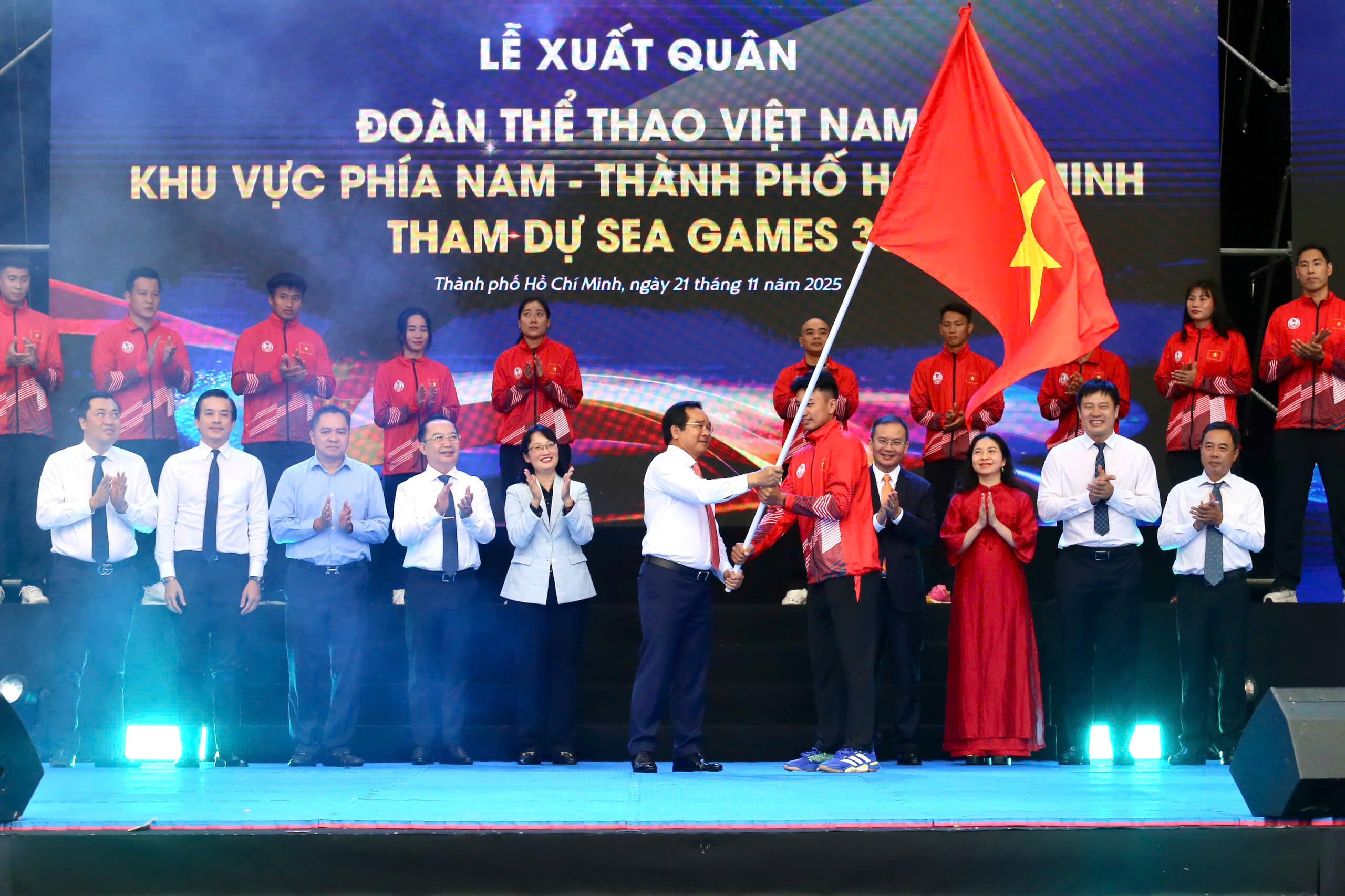 Lễ xuất quân Đoàn Thể Thao Việt Nam phía Nam: Mang tinh thần bất khuất dự SEA Games 33