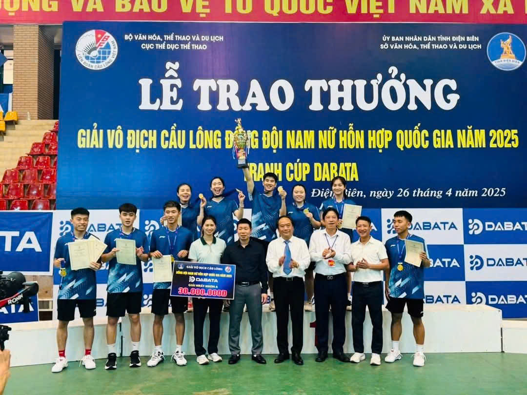 Giải V&ocirc; Địch Cầu L&ocirc;ng Đồng Đội Hỗn Hợp Quốc Gia 2025: Bắc Giang bảo vệ danh hiệu th&agrave;nh c&ocirc;ng&nbsp;