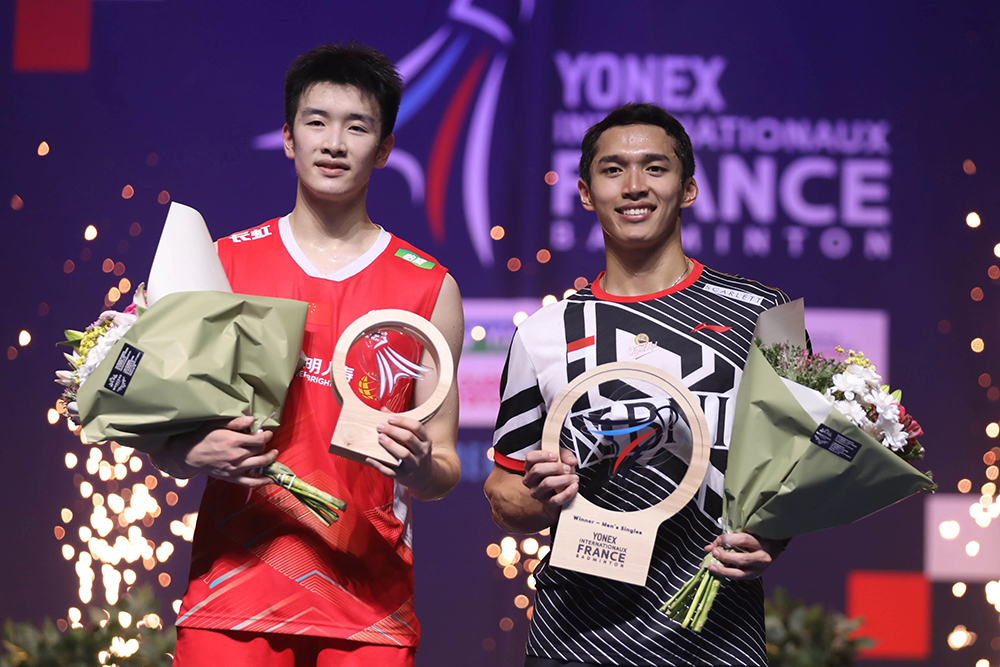 Cầu l&ocirc;ng Ph&aacute;p mở rộng 2023:&nbsp;Cựu v&ocirc; địch ASIAD Jonatan Christie lập cột mớc mới