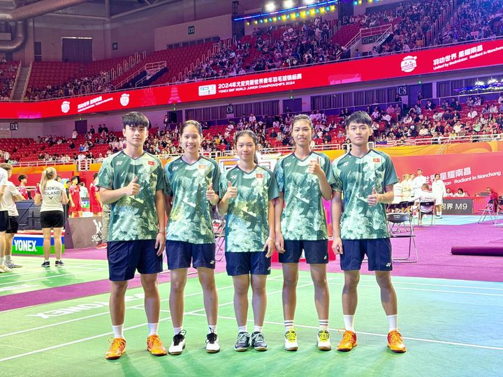 Việt Nam hạ Slovenia ở Giải cầu lông vô địch đồng đội hỗn hợp trẻ thế giới BWF 2024 tranh Cúp Suhandinata Việt Nam hạ Slovenia ở Giải cầu lông vô địch đồng đội hỗn hợp trẻ thế giới BWF 2024 tranh Cúp Suhandinata