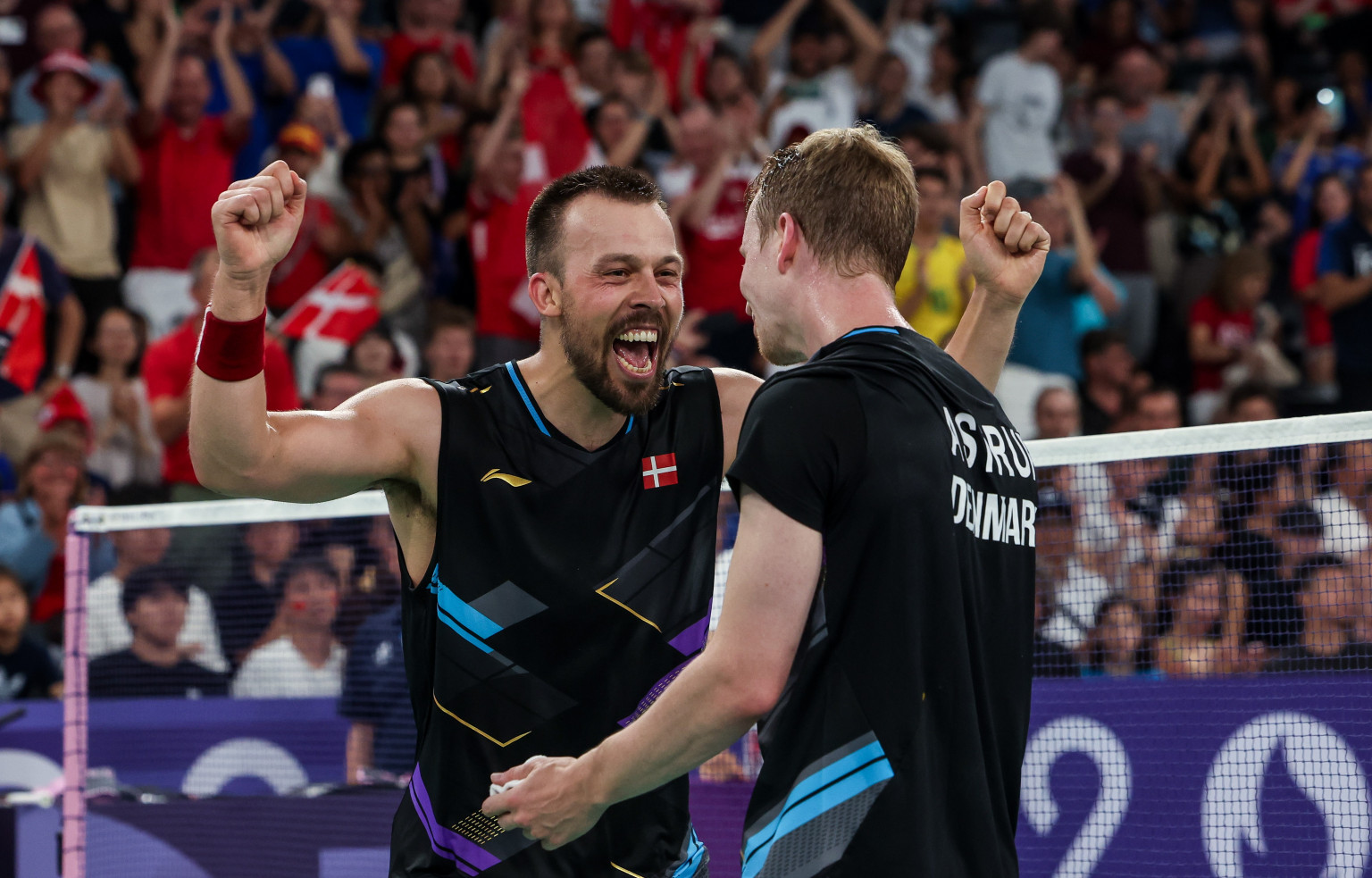Đ&ocirc;i nam Đan Mạch Kim Astrup v&agrave; Anders Skaarup Rasmussen th&agrave;nh c&ocirc;ng săn huy chương Olympic Paris 2024