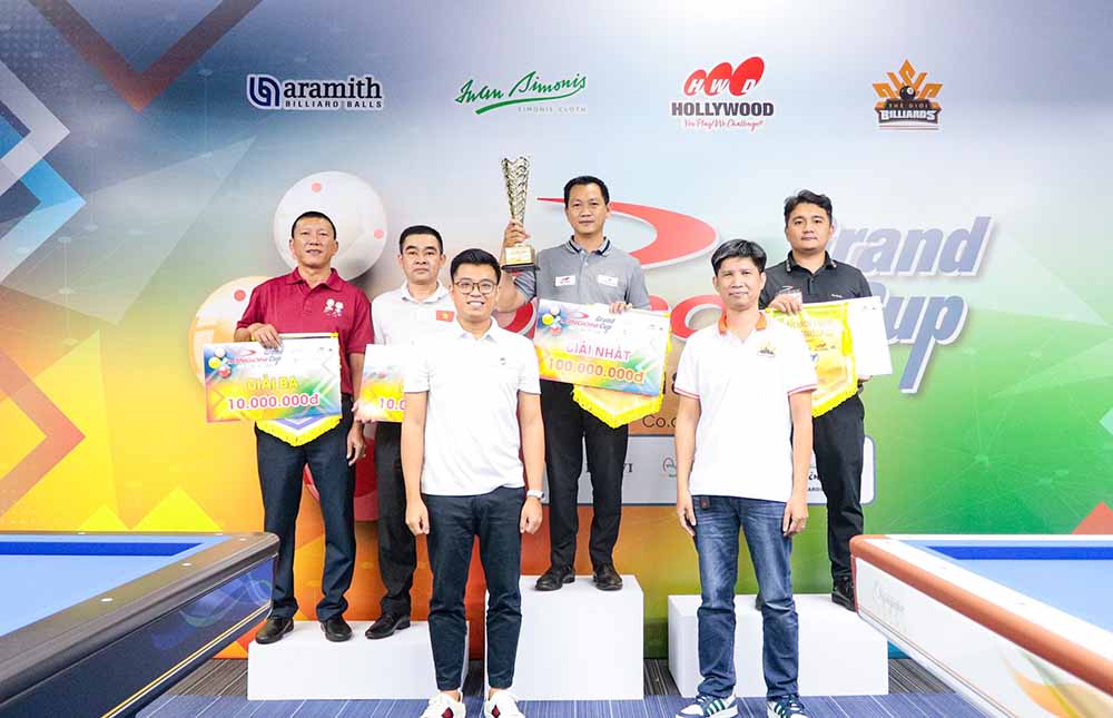 Tay cơ “lạ” giành chức vô địch 100 triệu đồng Tour 1 giải Billiards Longoni Grand Cup 2023
