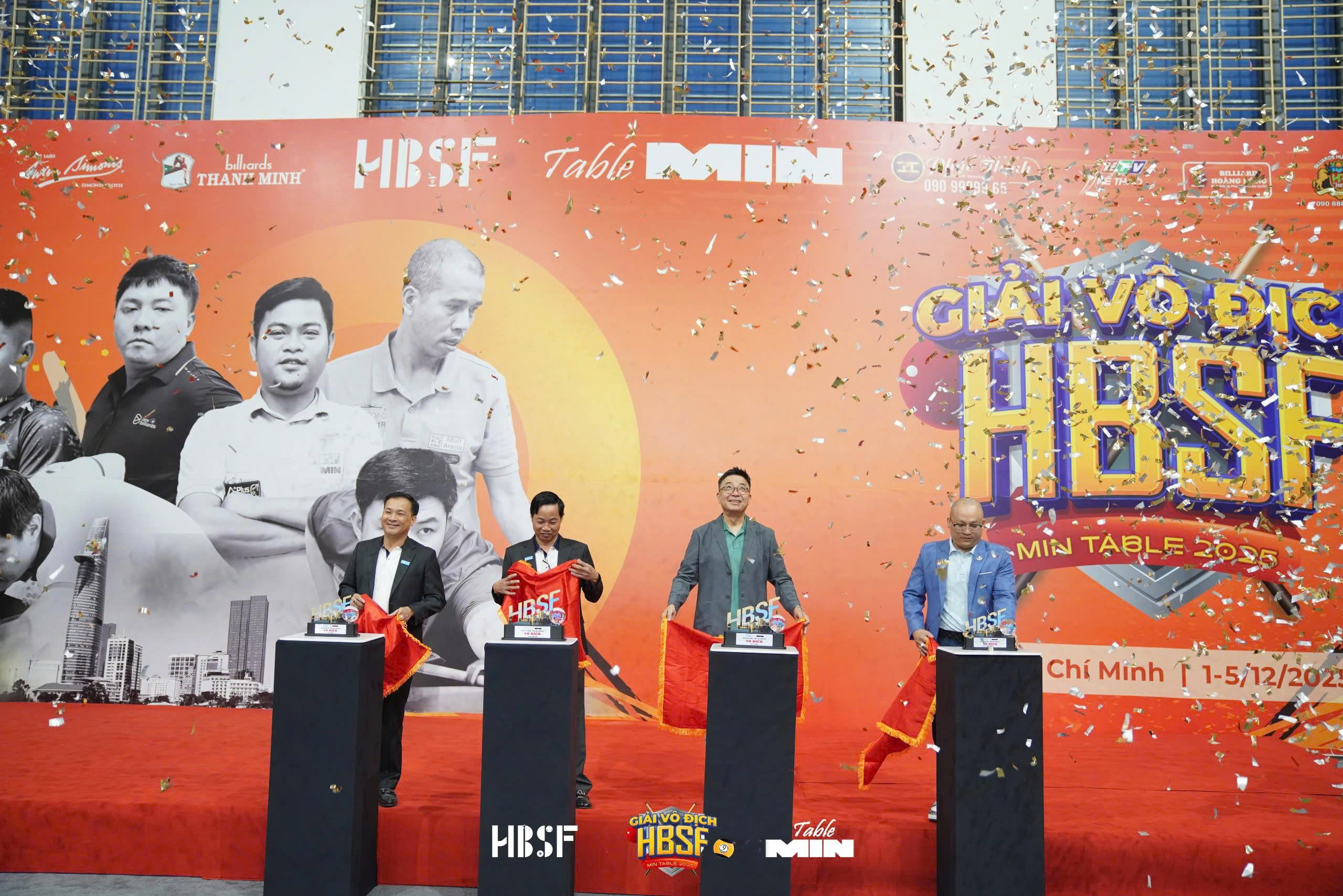 Khai mạc HBSF Final 2025: Trần Quyết Chiến c&ugrave;ng d&agrave;n sao Billiards tranh giải thưởng trăm triệu