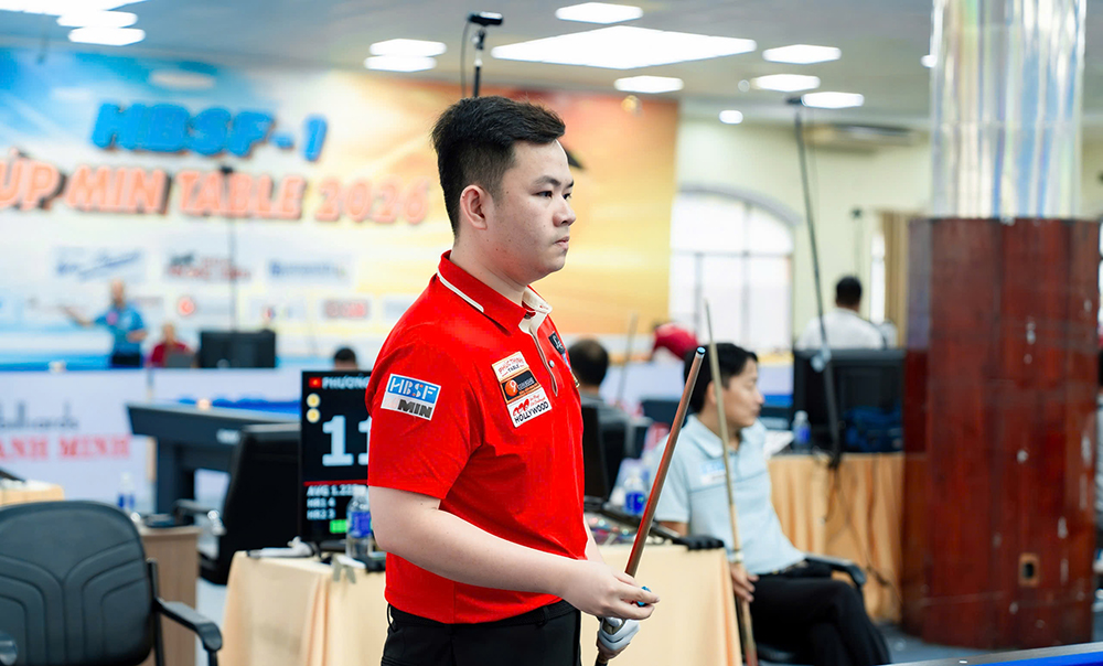 Bước ngoặt hiệp 2 khiến Bao Phương Vinh mất suất bán kết giải billiards HBSF Tour 1