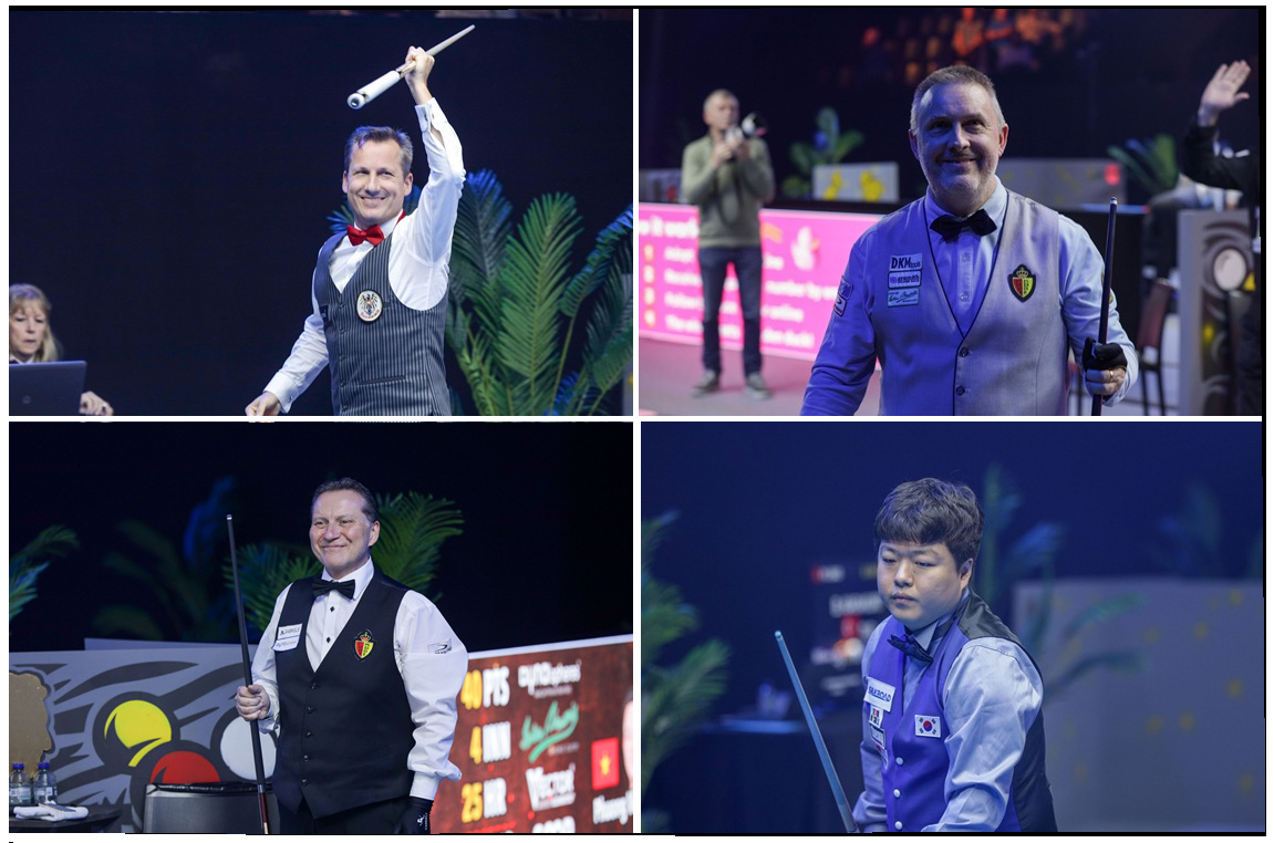 Trực tiếp billiard carom 3 băng Vô địch thế giới 2025 ngày 18/10: Chỉ còn Myung Woo Cho, Eddy Merckx, Caudron, Kahofer