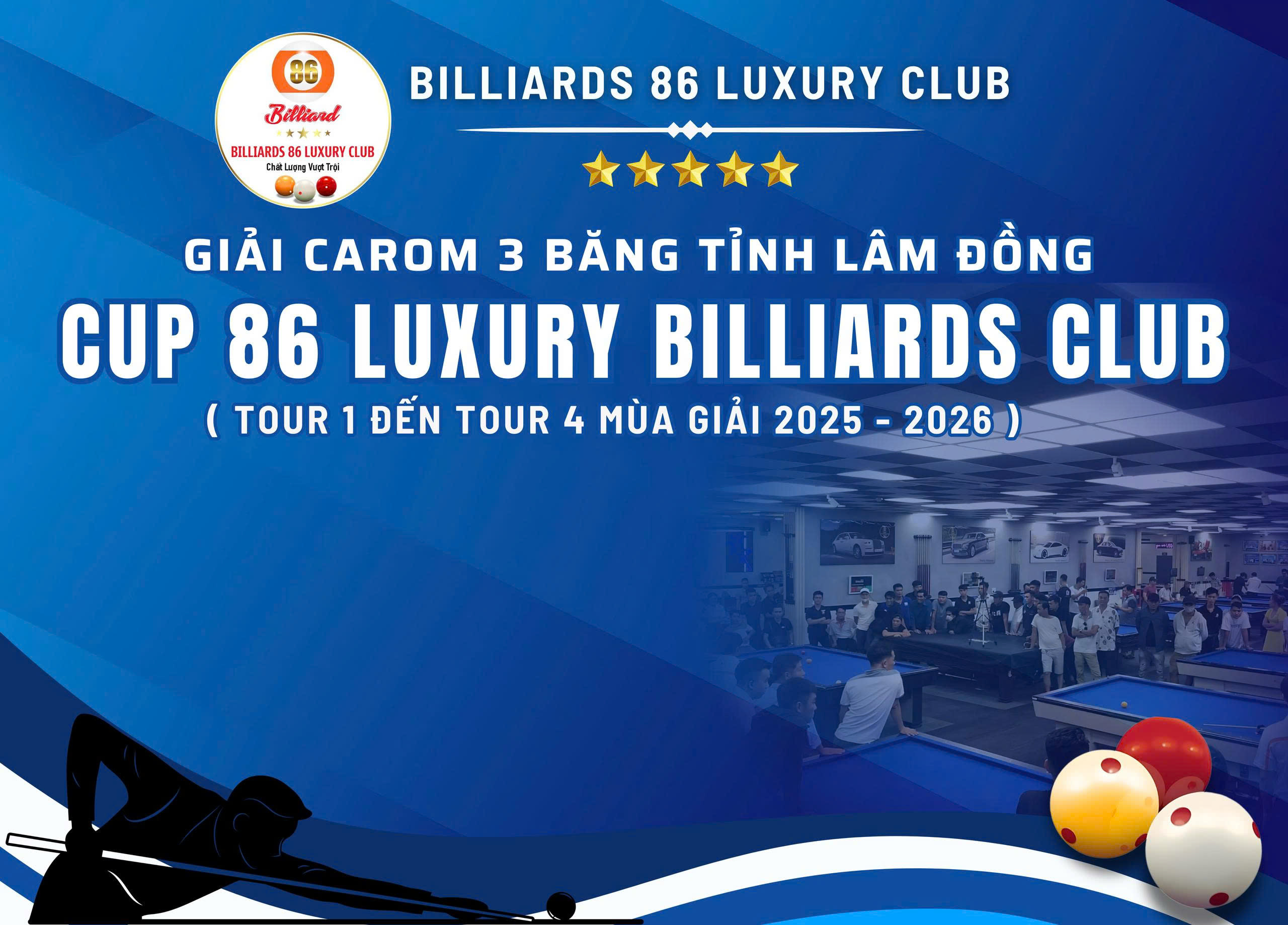 Giải Carom 3 Băng Lâm Đồng 2025-2026 khởi tranh Tour 1: Quỹ thưởng lớn, hứa hẹn sân chơi kịch tính