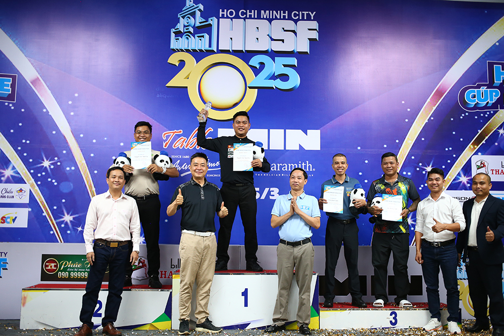 X&aacute;c định 4 nh&agrave; v&ocirc; địch của giải Billiards HBSF Tour 1 C&uacute;p MIN Table 2025