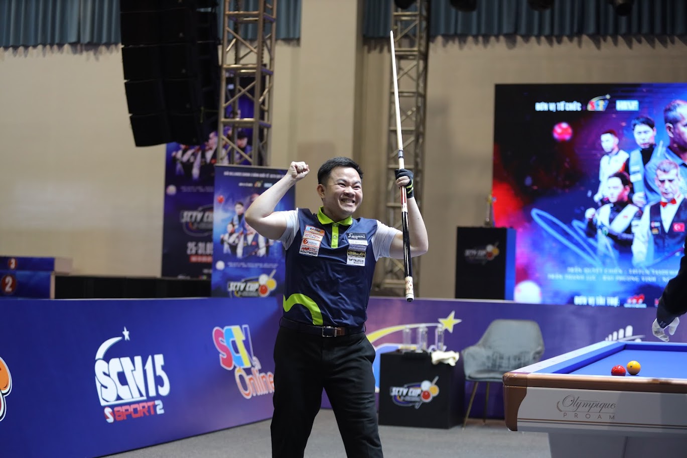 Bao Phương Vinh vô địch giải Billiards Carom 3 băng Quốc tế SCTV Cup 2025