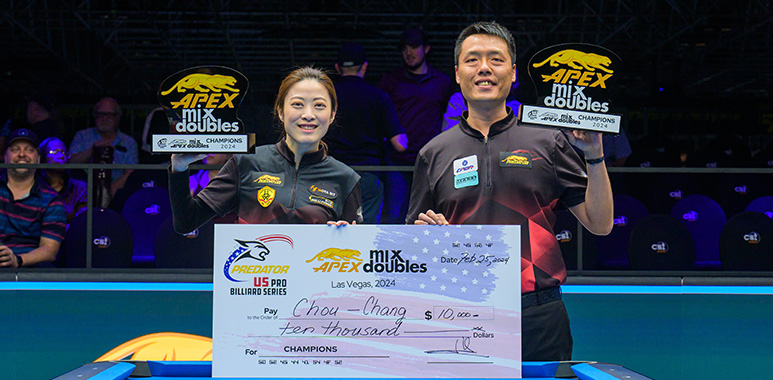 Chieh Yu Chou / Jung Lin Chang vô địch giải billiards đôi nam nữ Apex lần thứ nhất