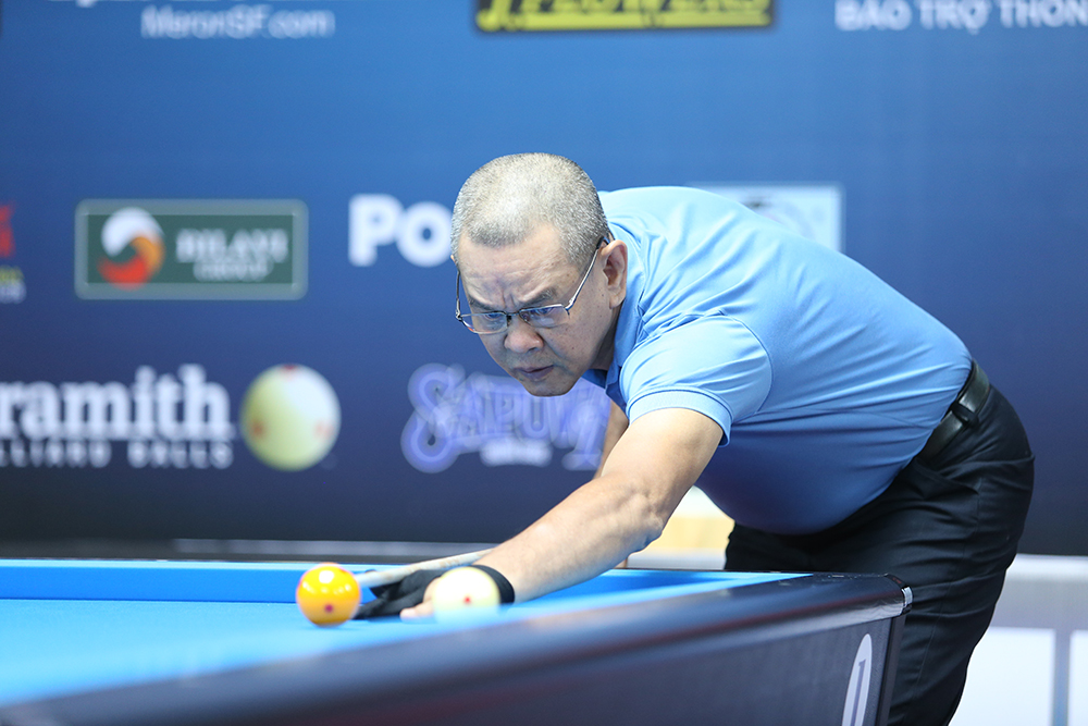 Giải Billiard Carom 3 băng HBSF Cup Tour 3 năm 2023: Huyền thoại L&yacute; Thế Vinh bị loại sớm