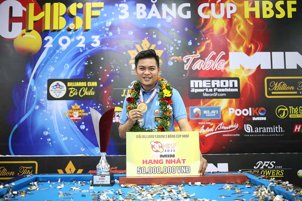 Thắng Trần Quyết Chiến, Nguyễn Trần Thanh Tự vô địch giải billiards Tour 2 HBSF Cup 2023