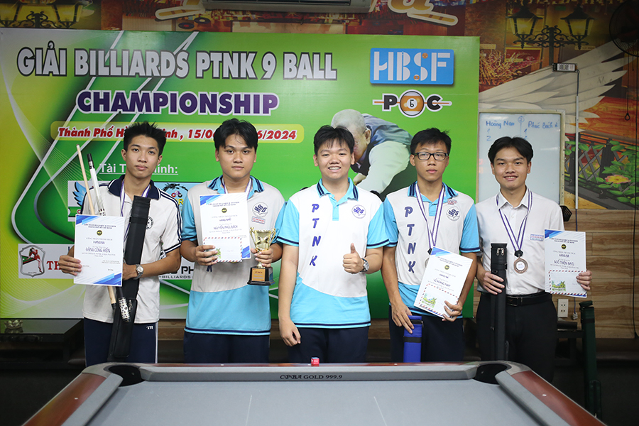 Giải billiards PTNK 9 BALL POOL CHAMPIONSHIP 2024: Nguyễn Phúc Bách vô địch thuyết phục