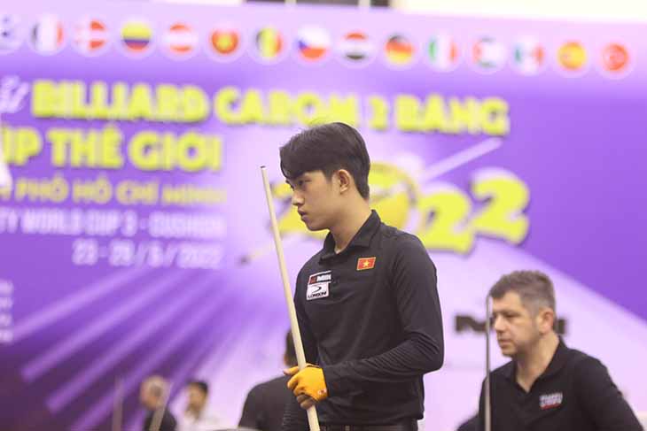 Kết quả Giải Billiard Carom 3 băng TPHCM World Cup 2022: Chiêm Hồng Thái có series 14 điểm